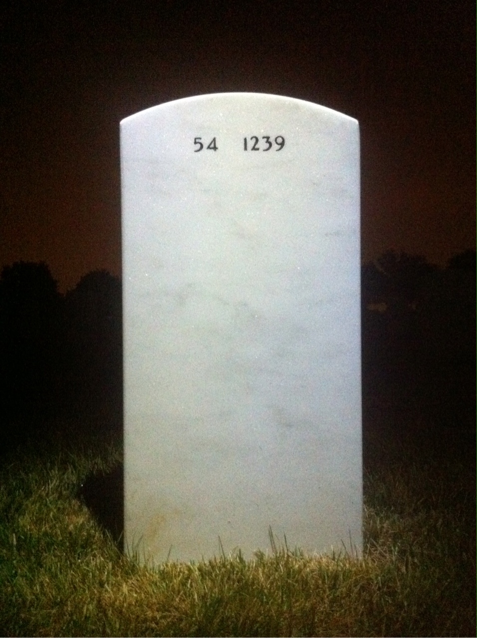 Back of headstone — Alfonza Baker