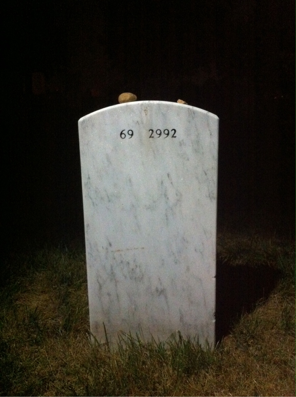 Back of headstone — Gary Brisbois