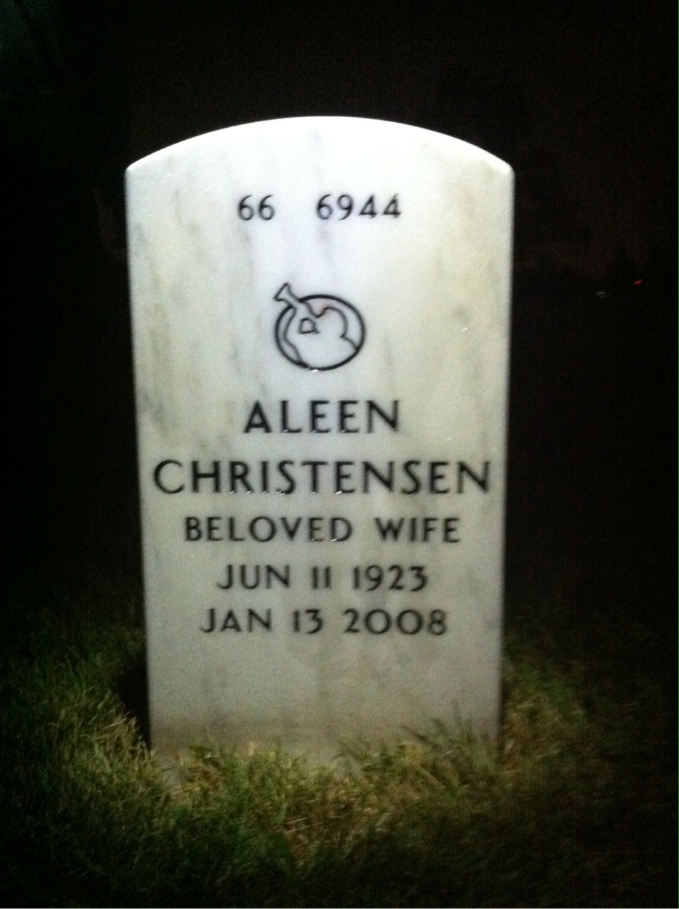Back of headstone — Howard Slaton