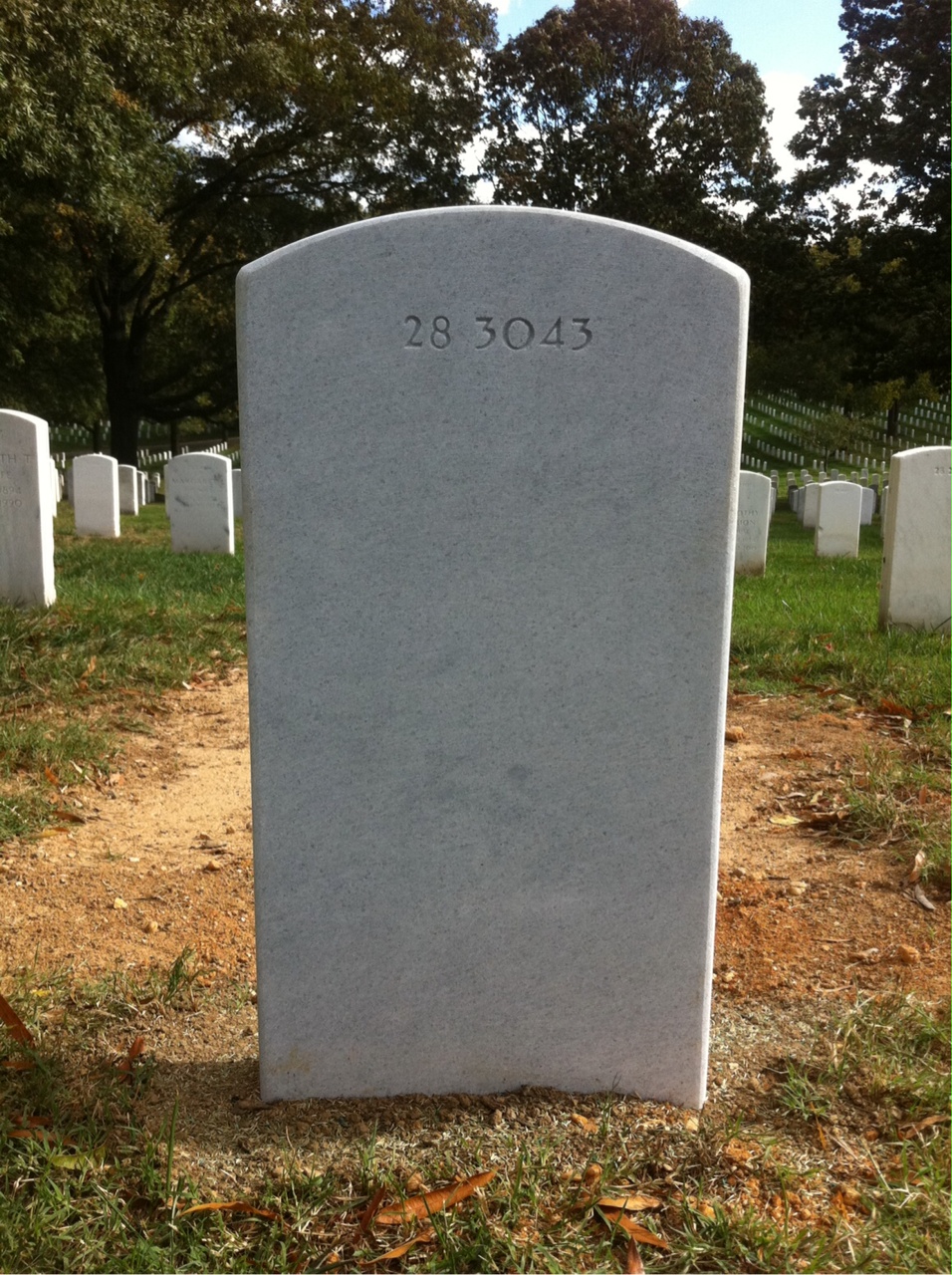 Back of headstone — Russell Mulhern