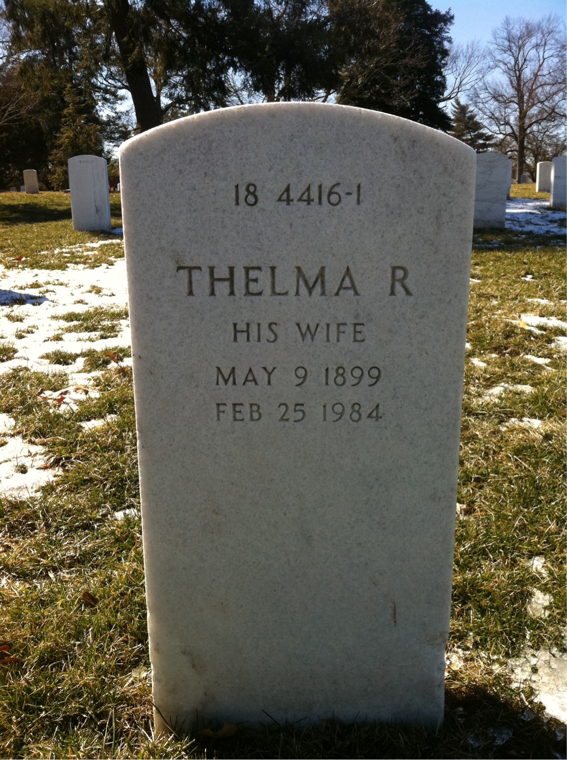 Back of headstone — William Henry Scott