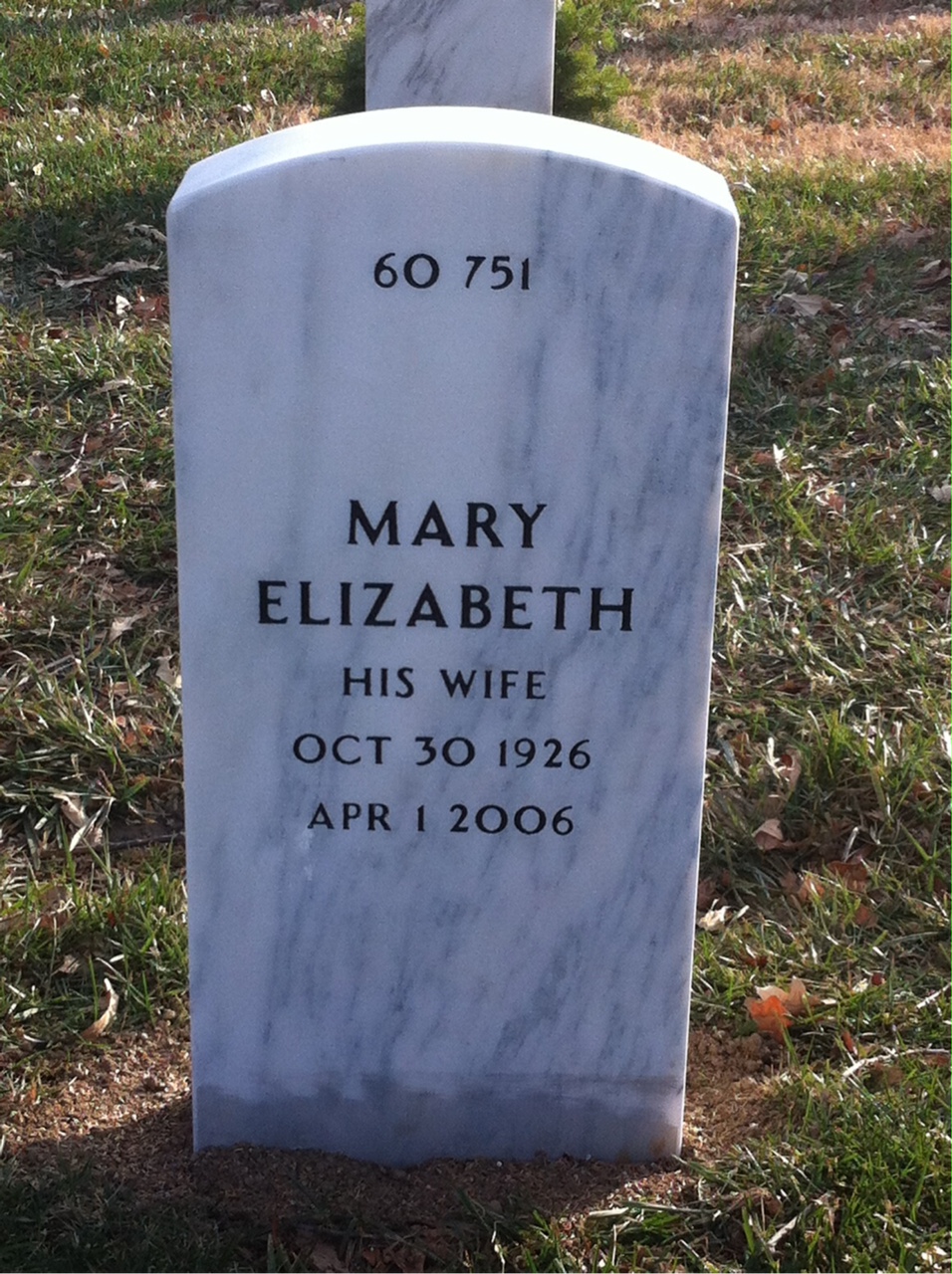 Back of headstone — John Quigley