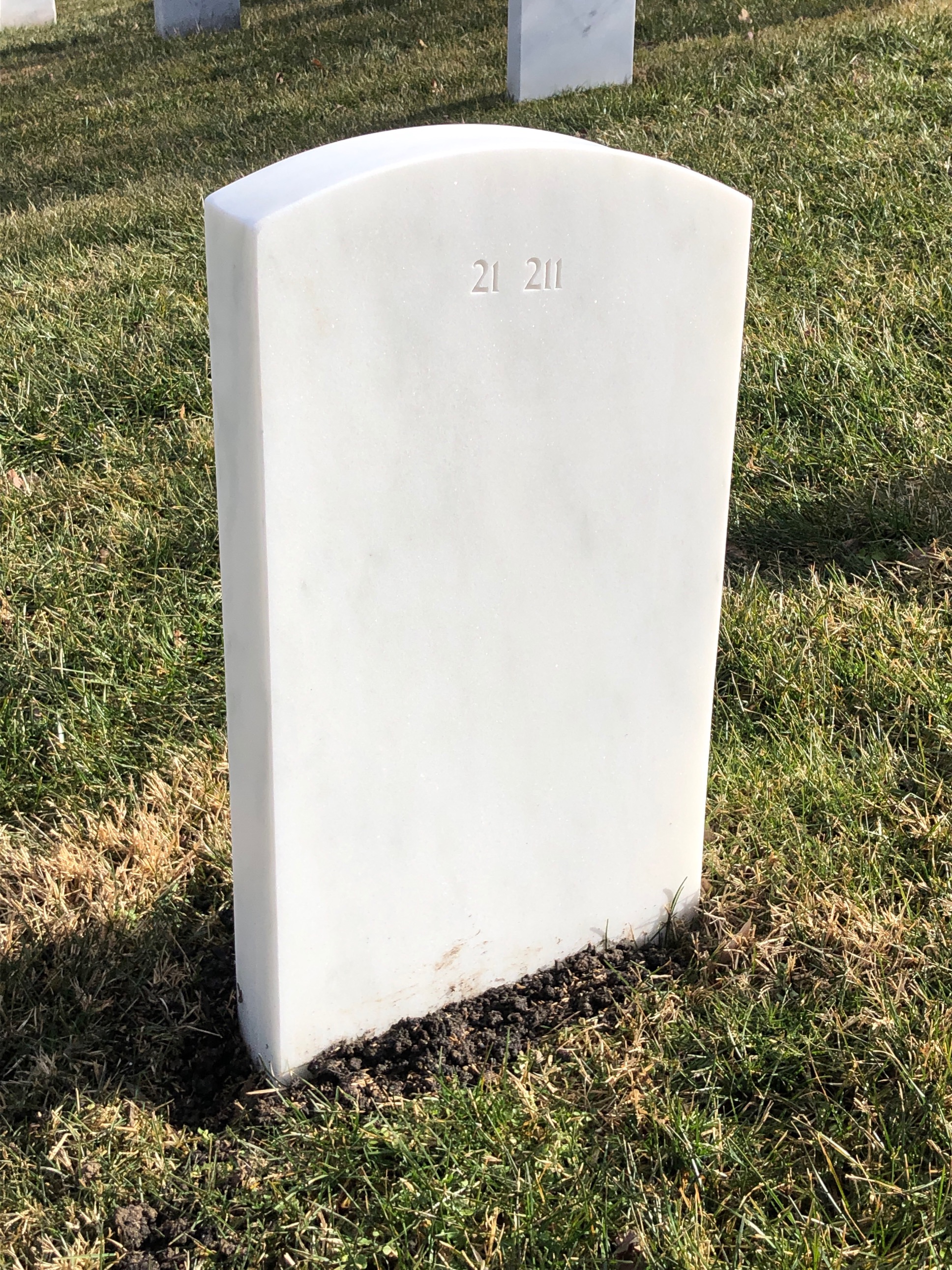 Back of headstone — Catherine Abell