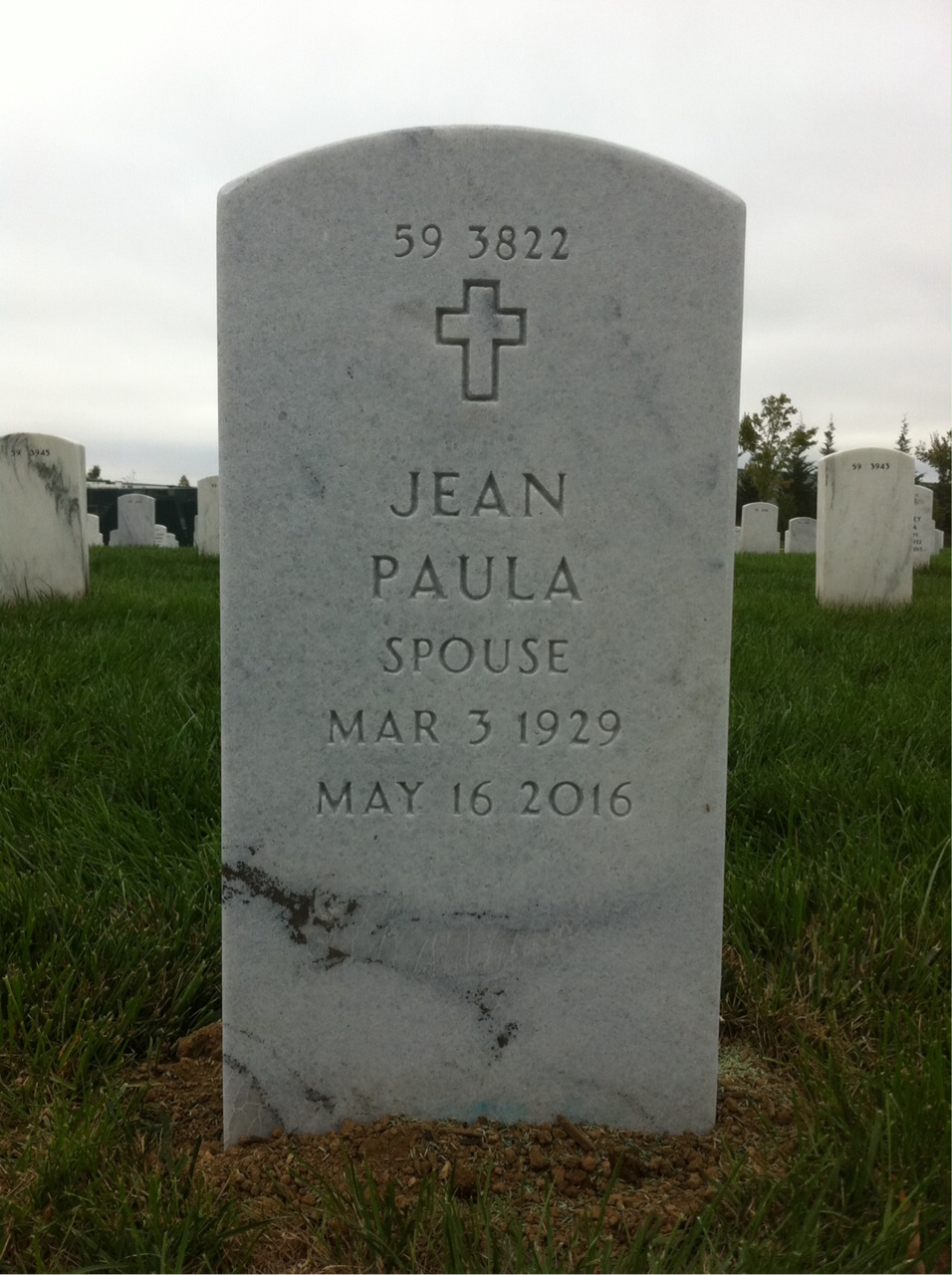 Back of headstone — Walter Frey