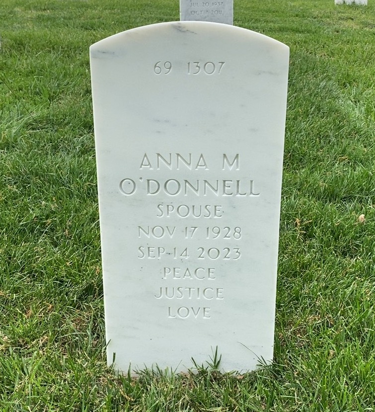 Back of headstone — Robert O'Donnell