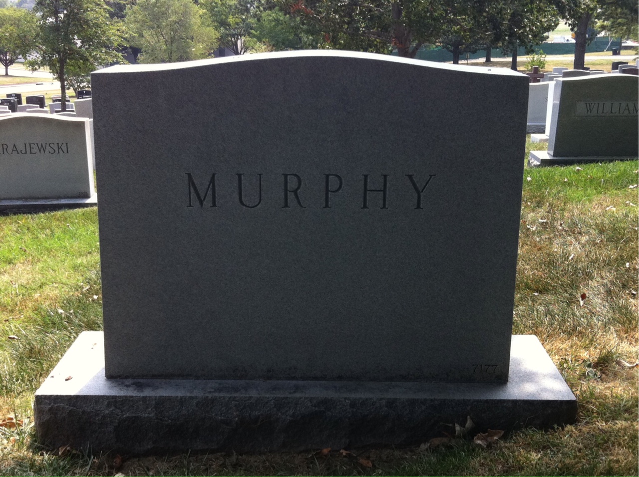 Back of headstone — John Murphy
