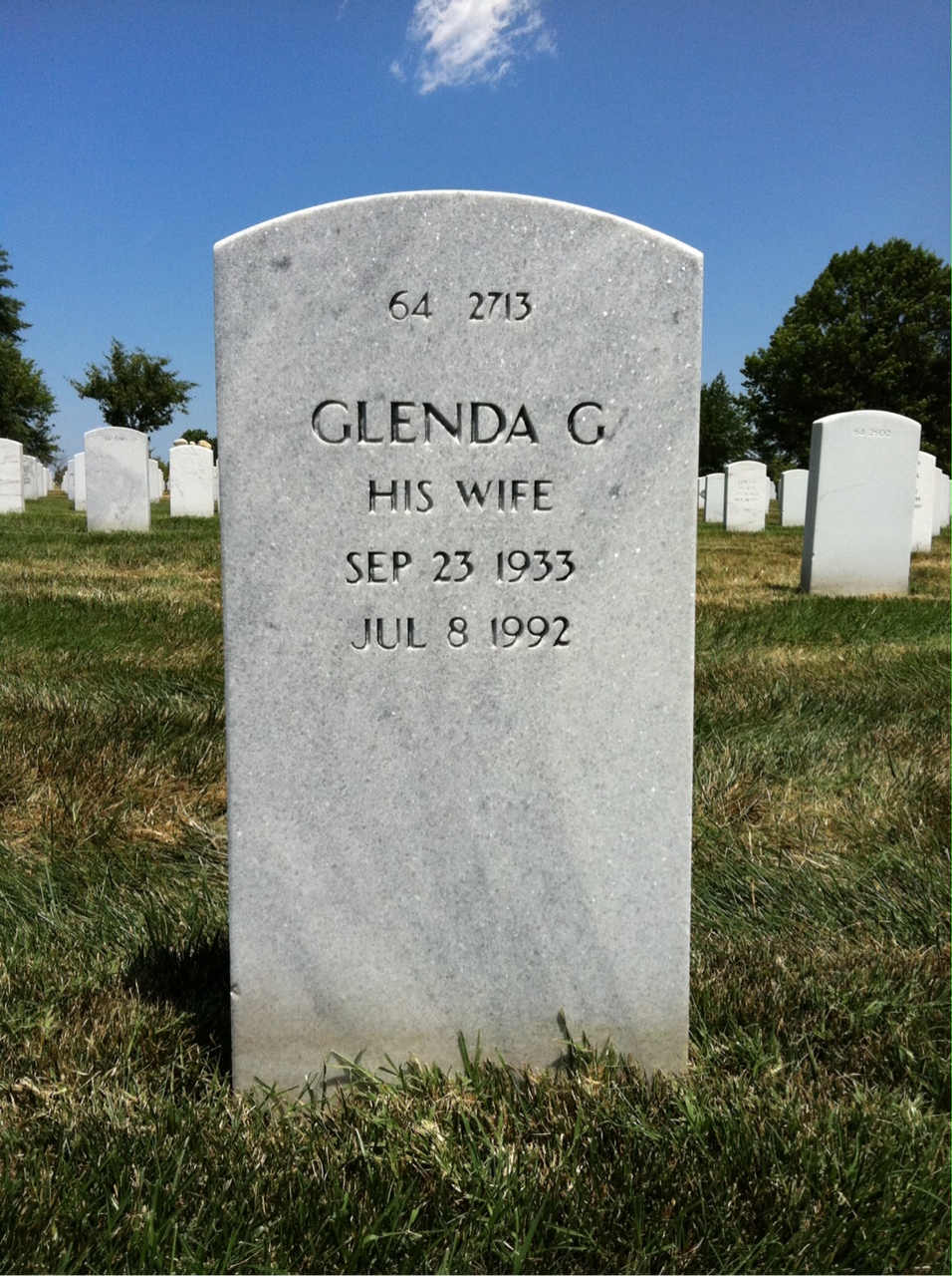 Back of headstone — John Malloy