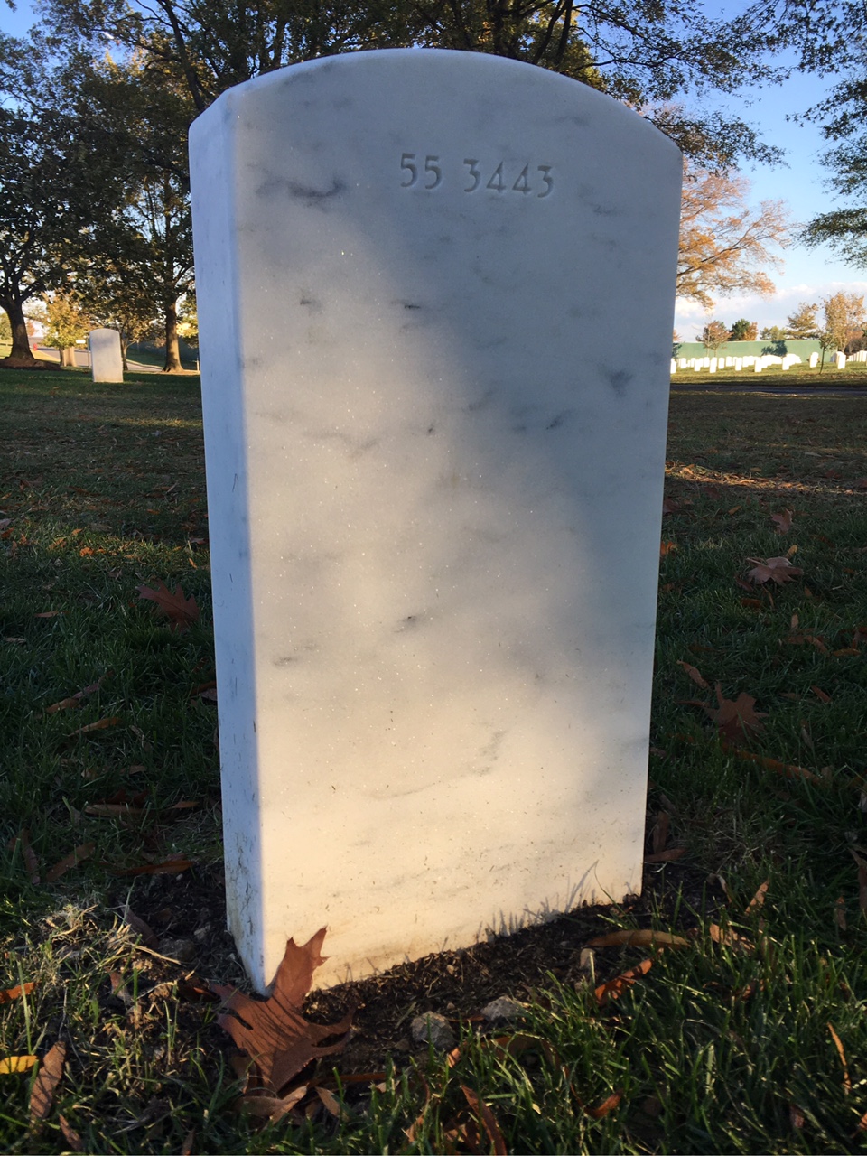 Back of headstone — John Byron Reeves