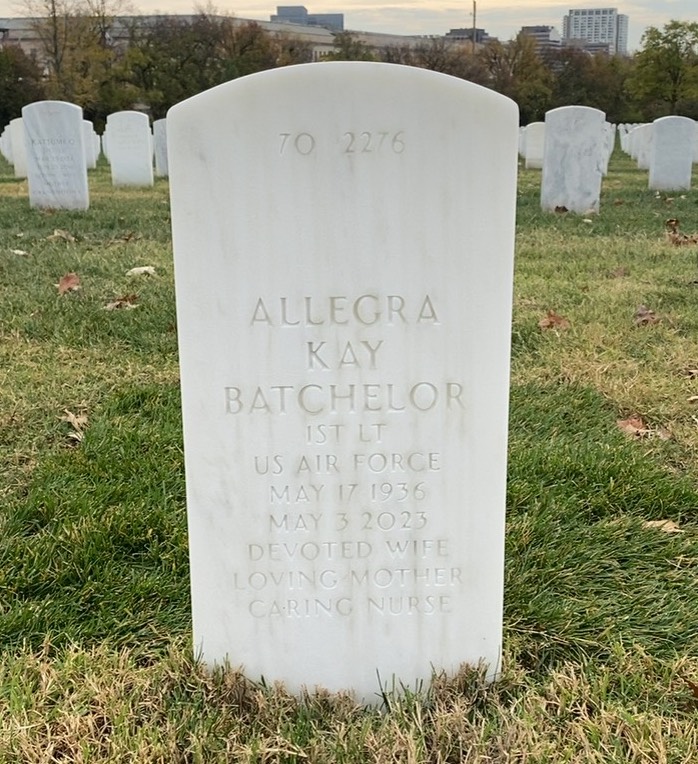 Back of headstone — William Kent Batchelor