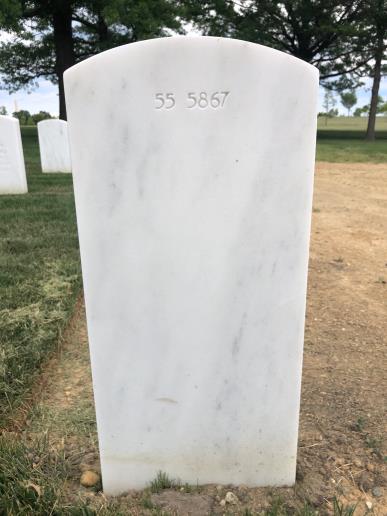 Back of headstone — Dennis Axelsen