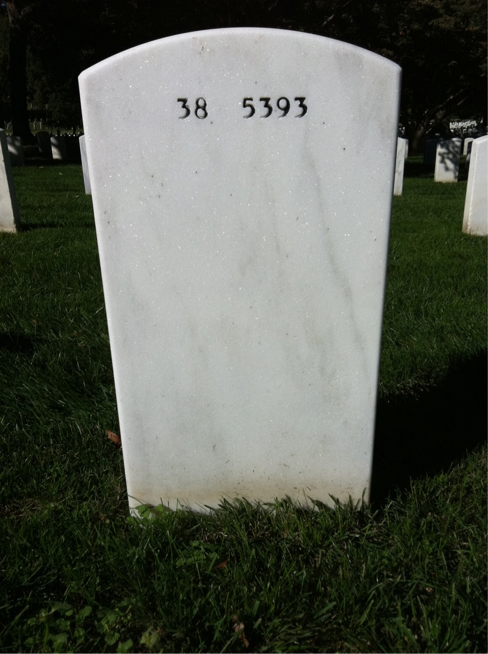 Back of headstone — Timothy Dinger