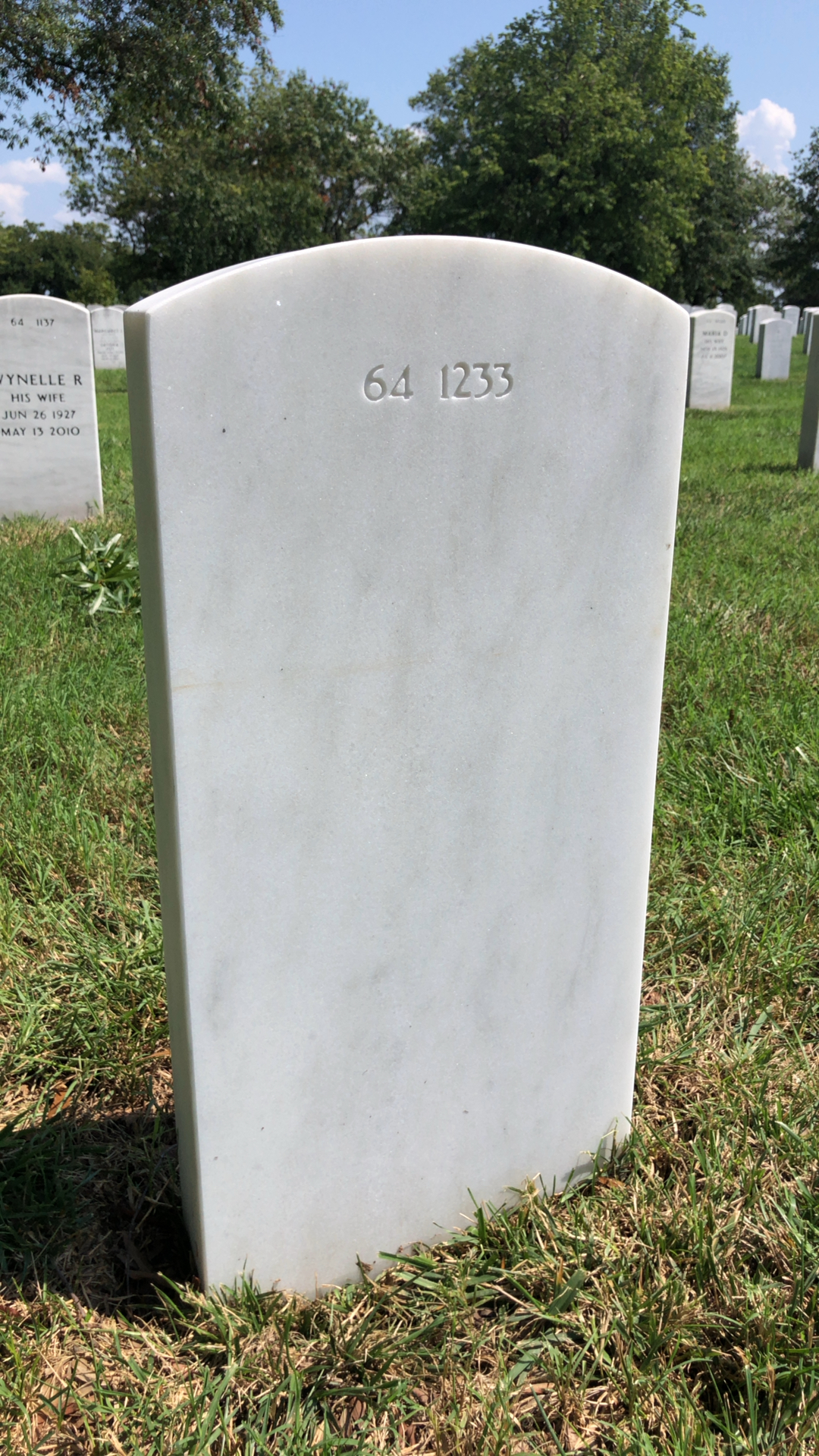 Back of headstone — Erskine Dale Snow