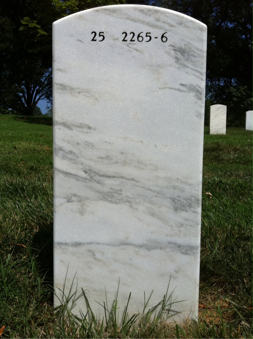 Back of headstone — Anthony Tremarco