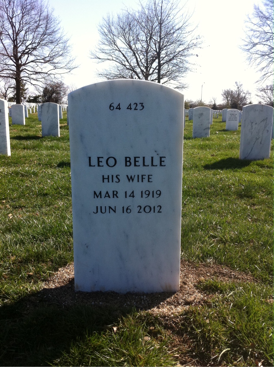 Back of headstone — Stanley Balin
