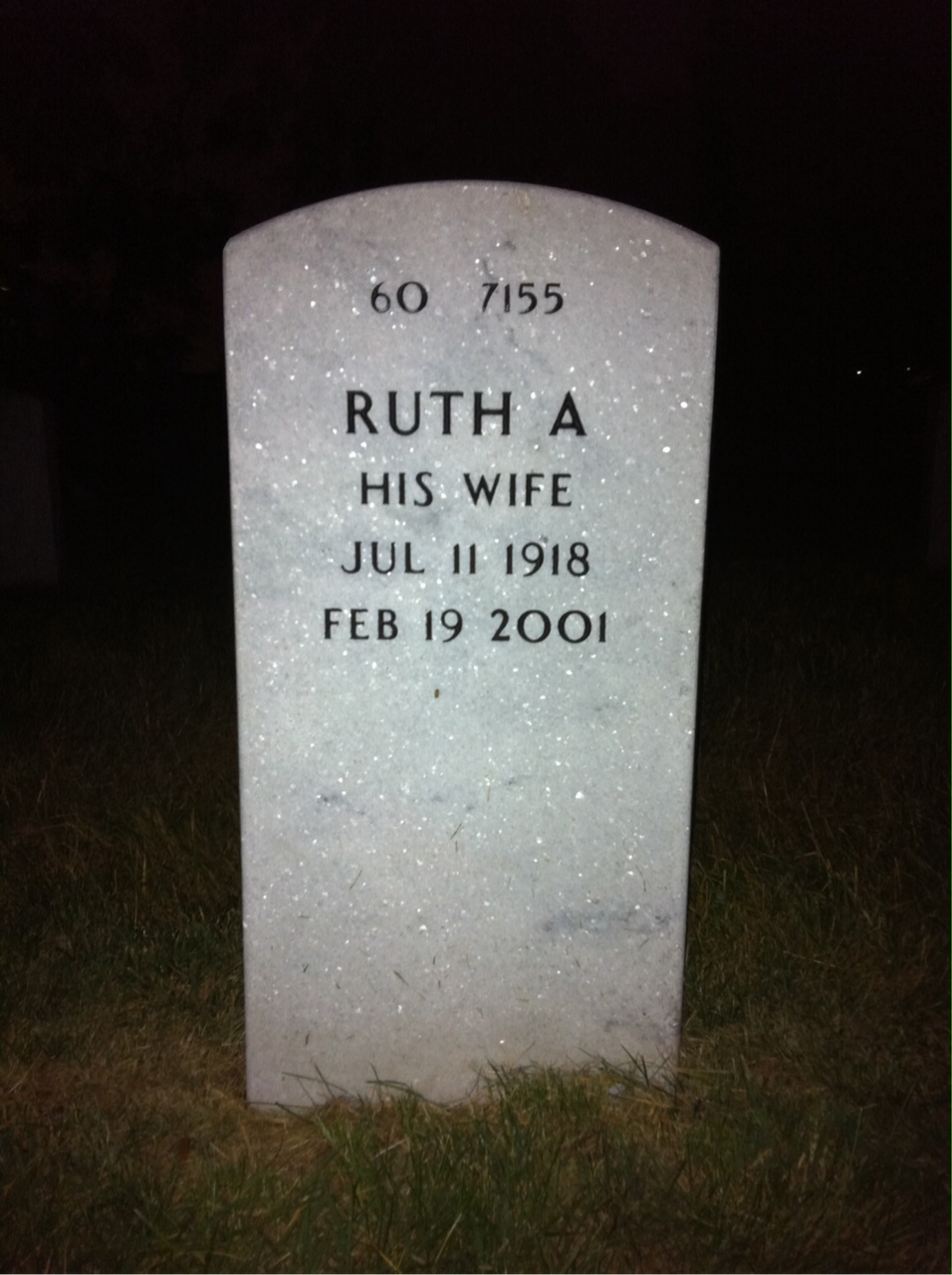Back of headstone — Malcolm Mussler