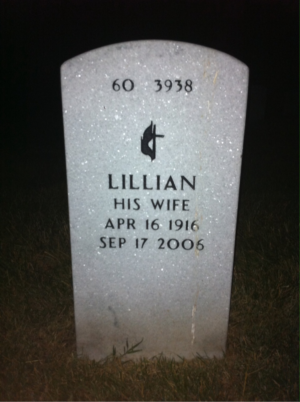 Back of headstone — Oyd Dauphin