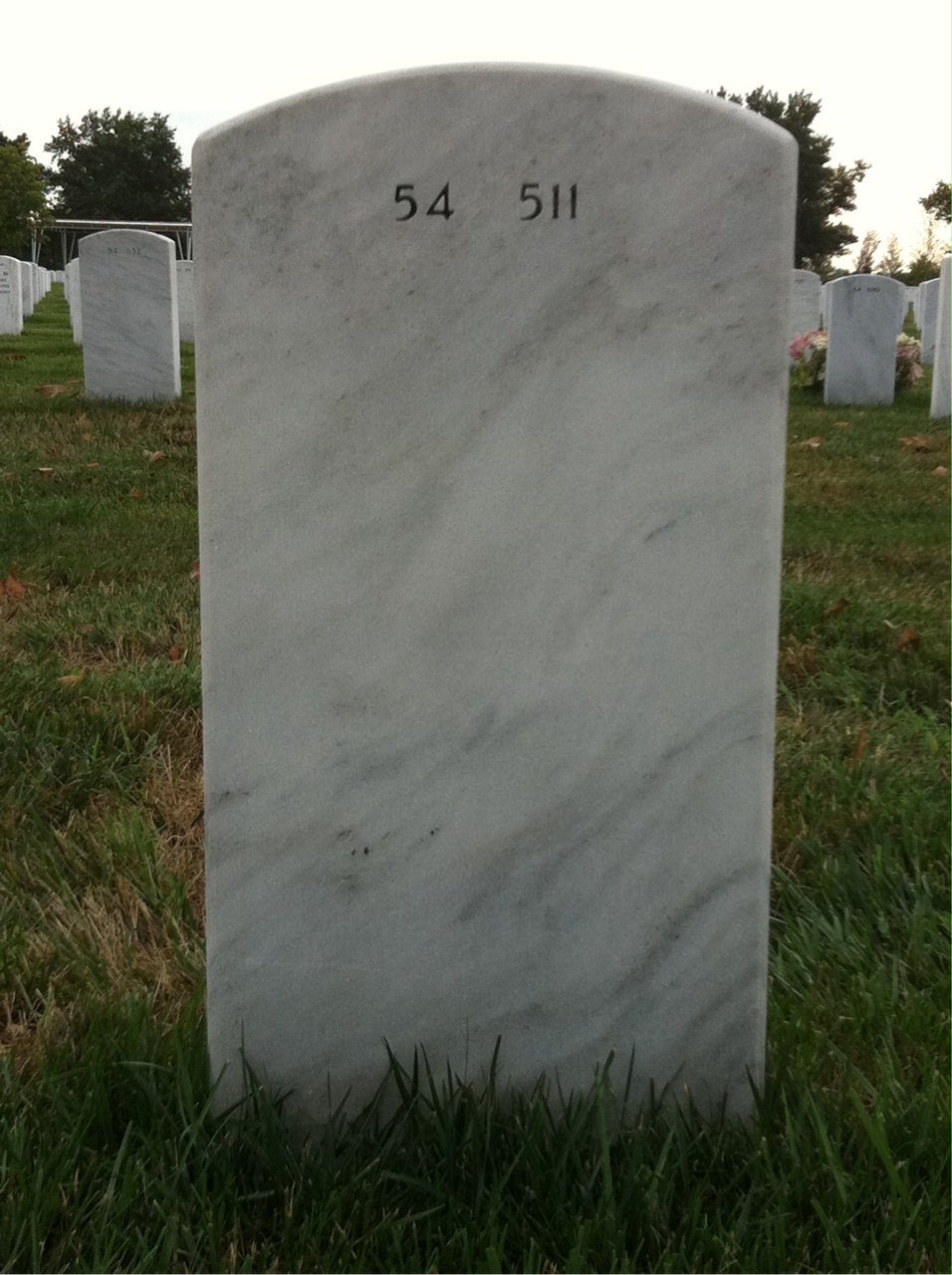 Back of headstone — Frank Migala