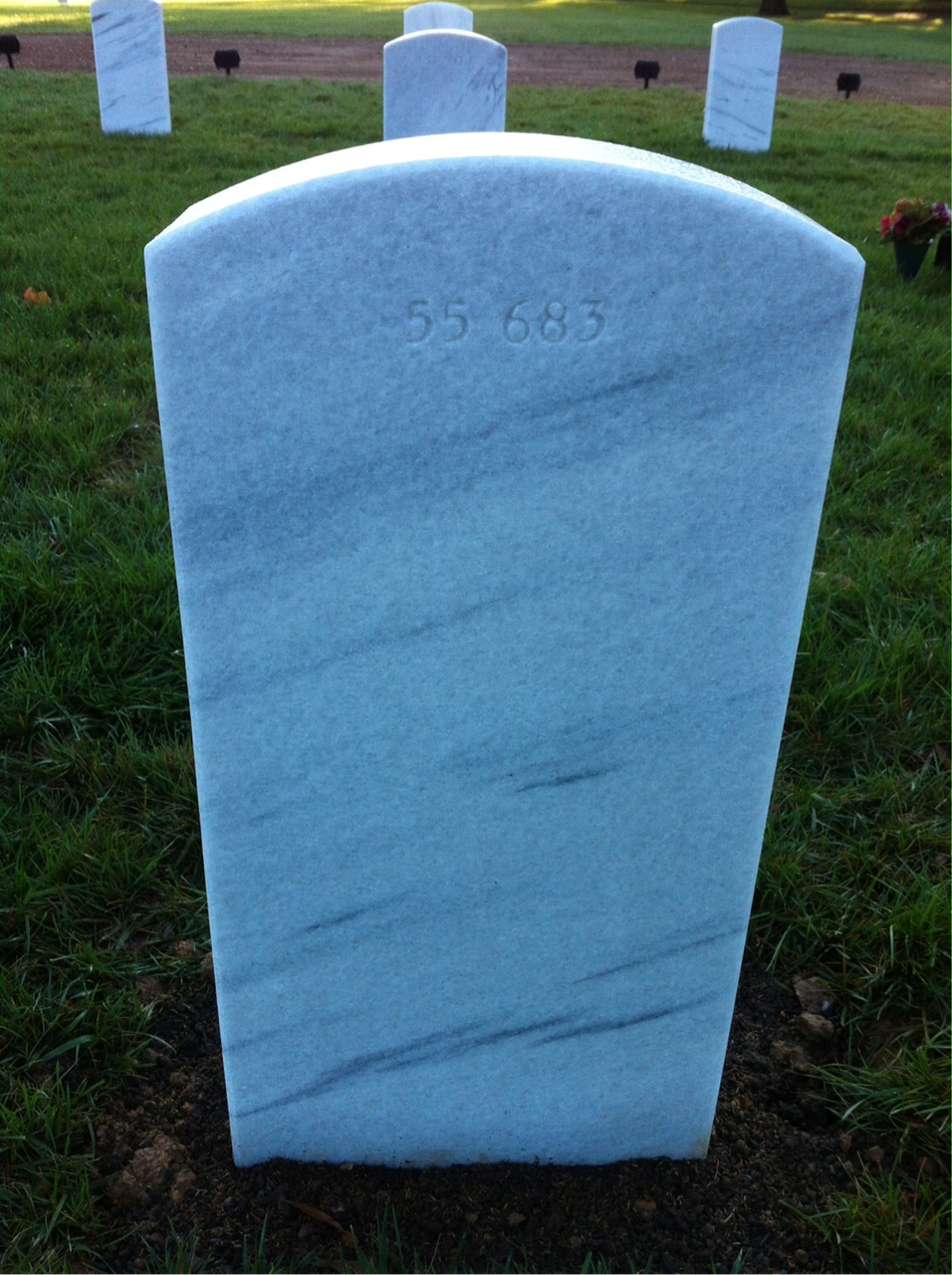 Back of headstone — Kelly Freeman Keck