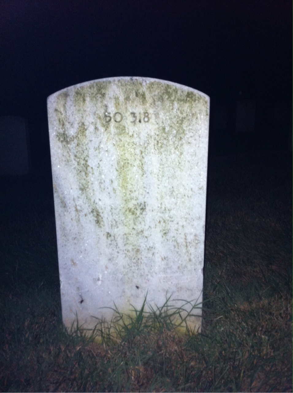 Back of headstone — Cecil Moore