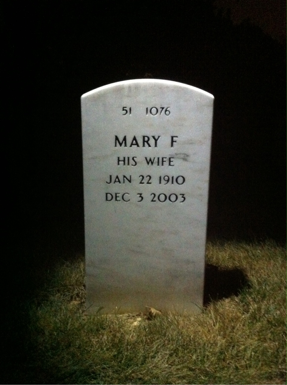 Back of headstone — Kenneth Nelson