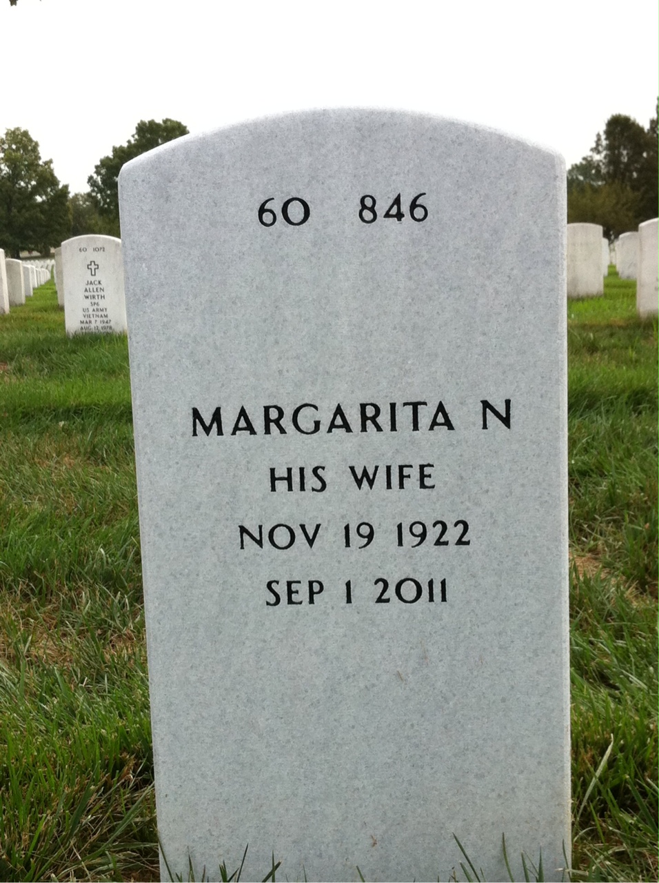Back of headstone — Byron Uskievich