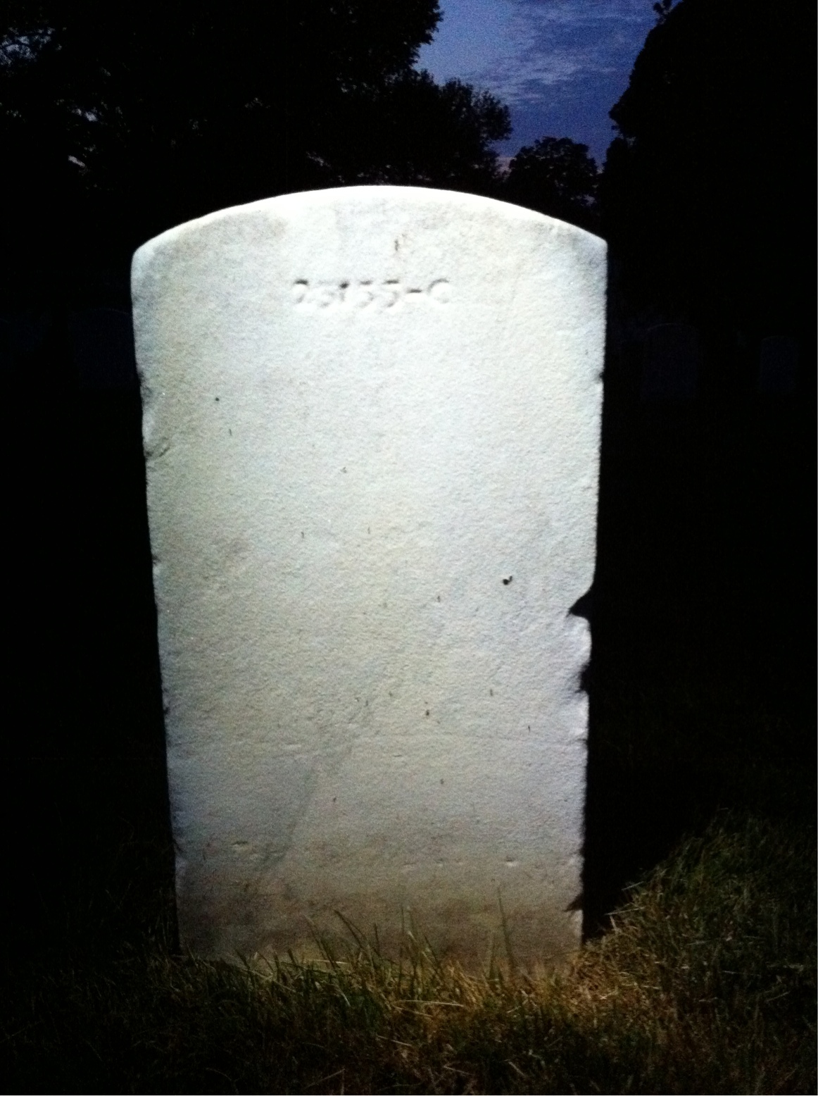 Back of headstone — Leo Murray