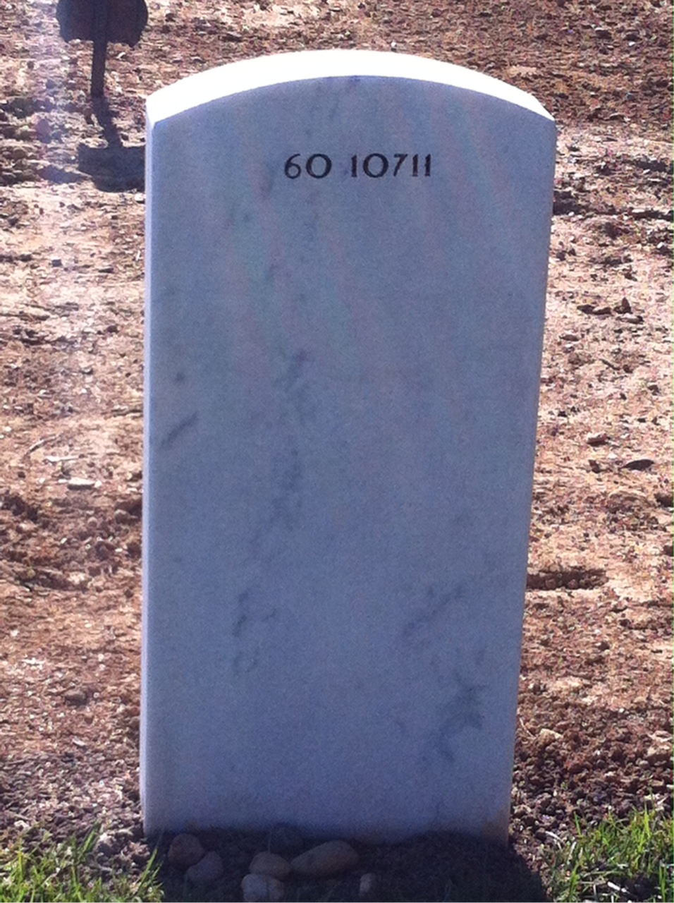 Back of headstone — Ellis O Fitzwater