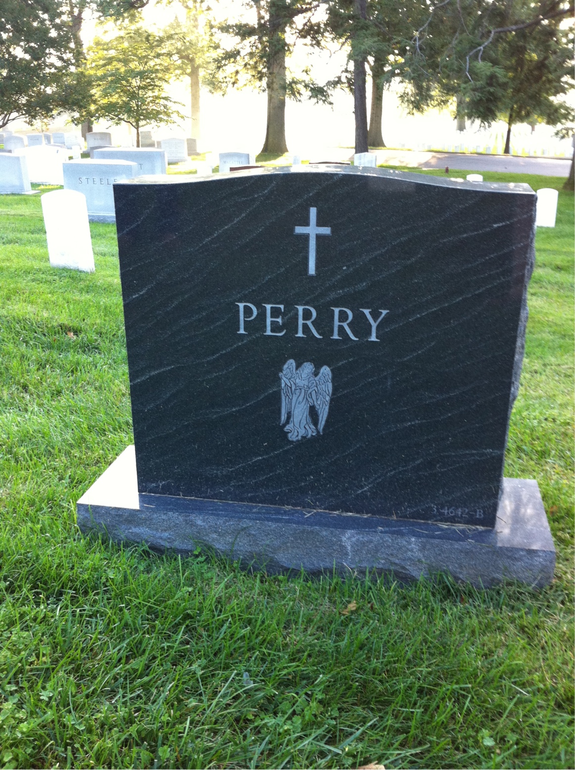 Back of headstone — Benjamin Perry