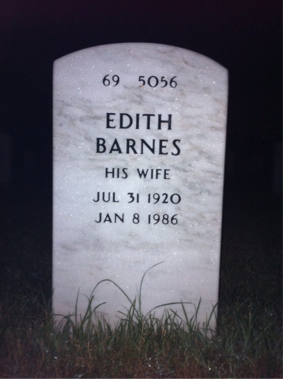 Back of headstone — Edgar Boggan