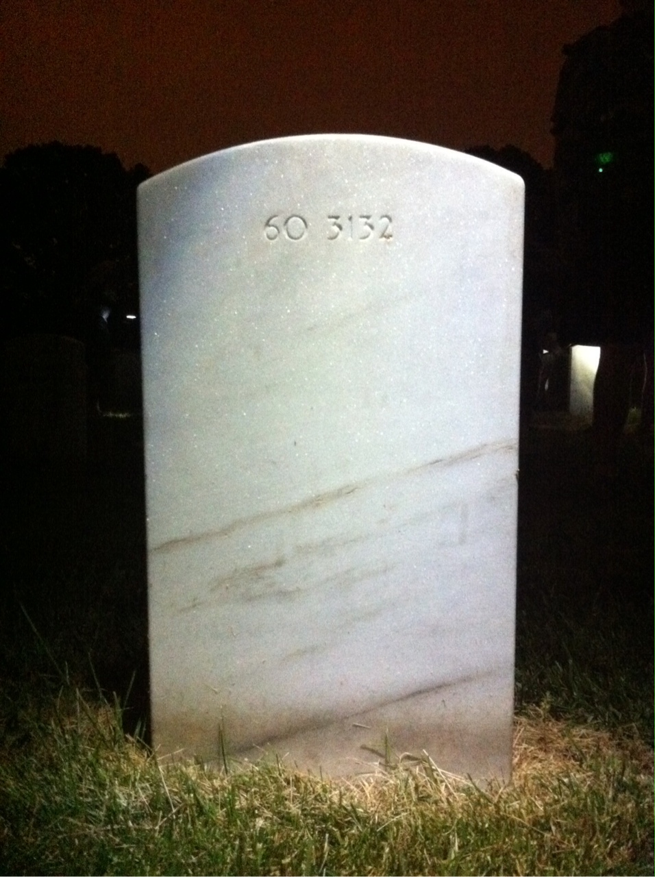 Back of headstone — John Melone