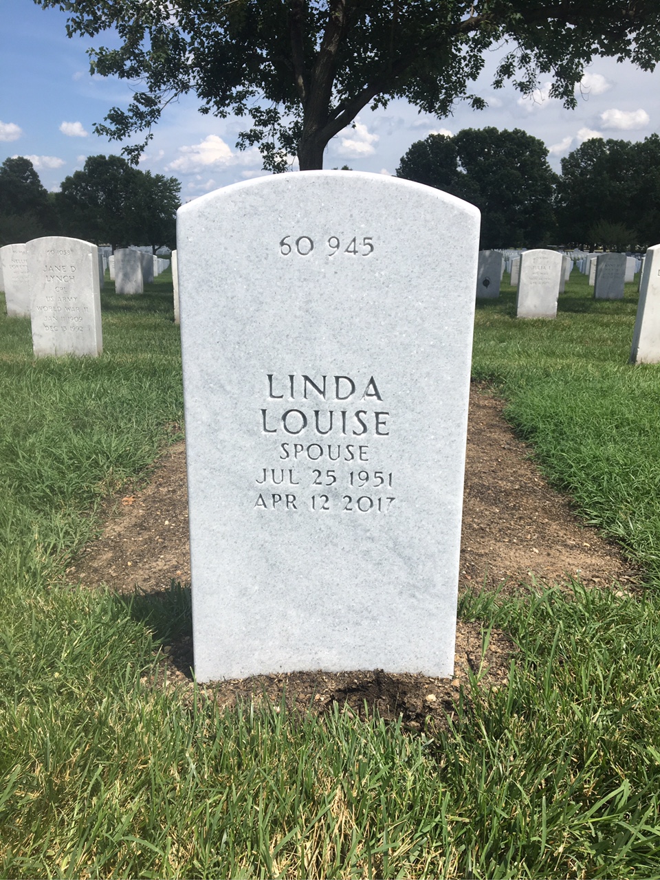Back of headstone — Ronald Rogge
