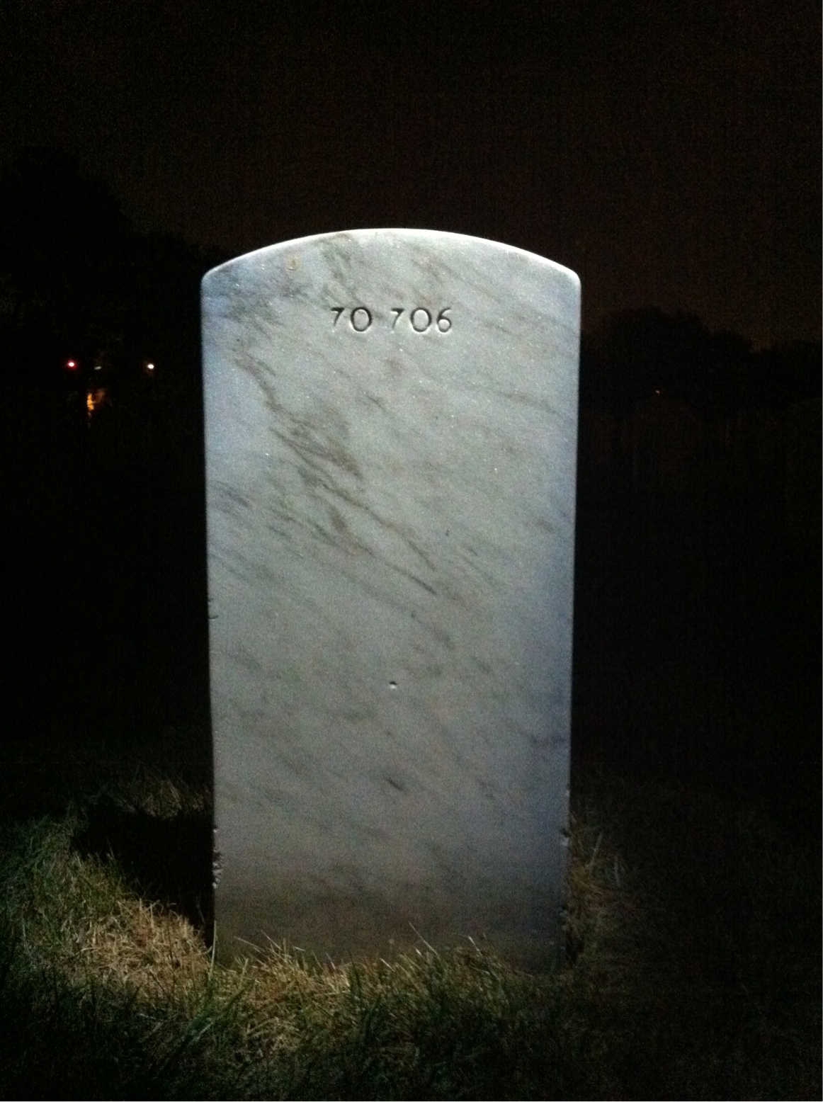 Back of headstone — John Mills