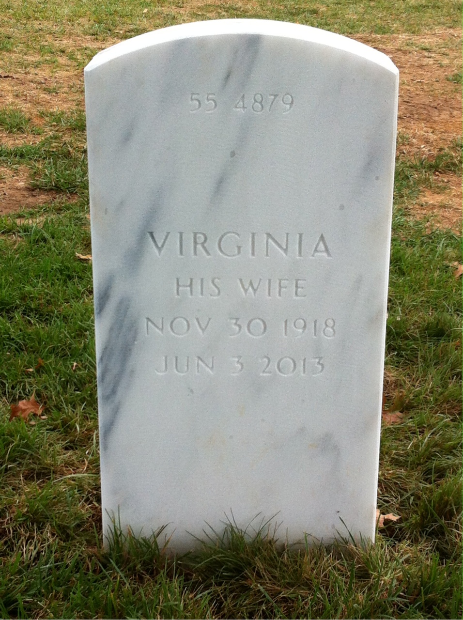 Back of headstone — Edward Mullin