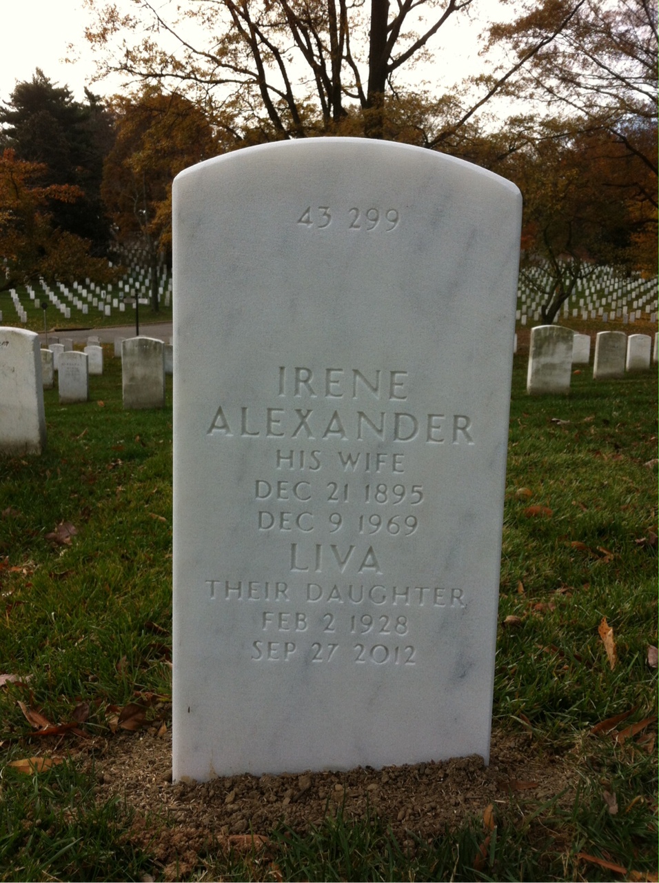 Back of headstone — Cecil Slivinske