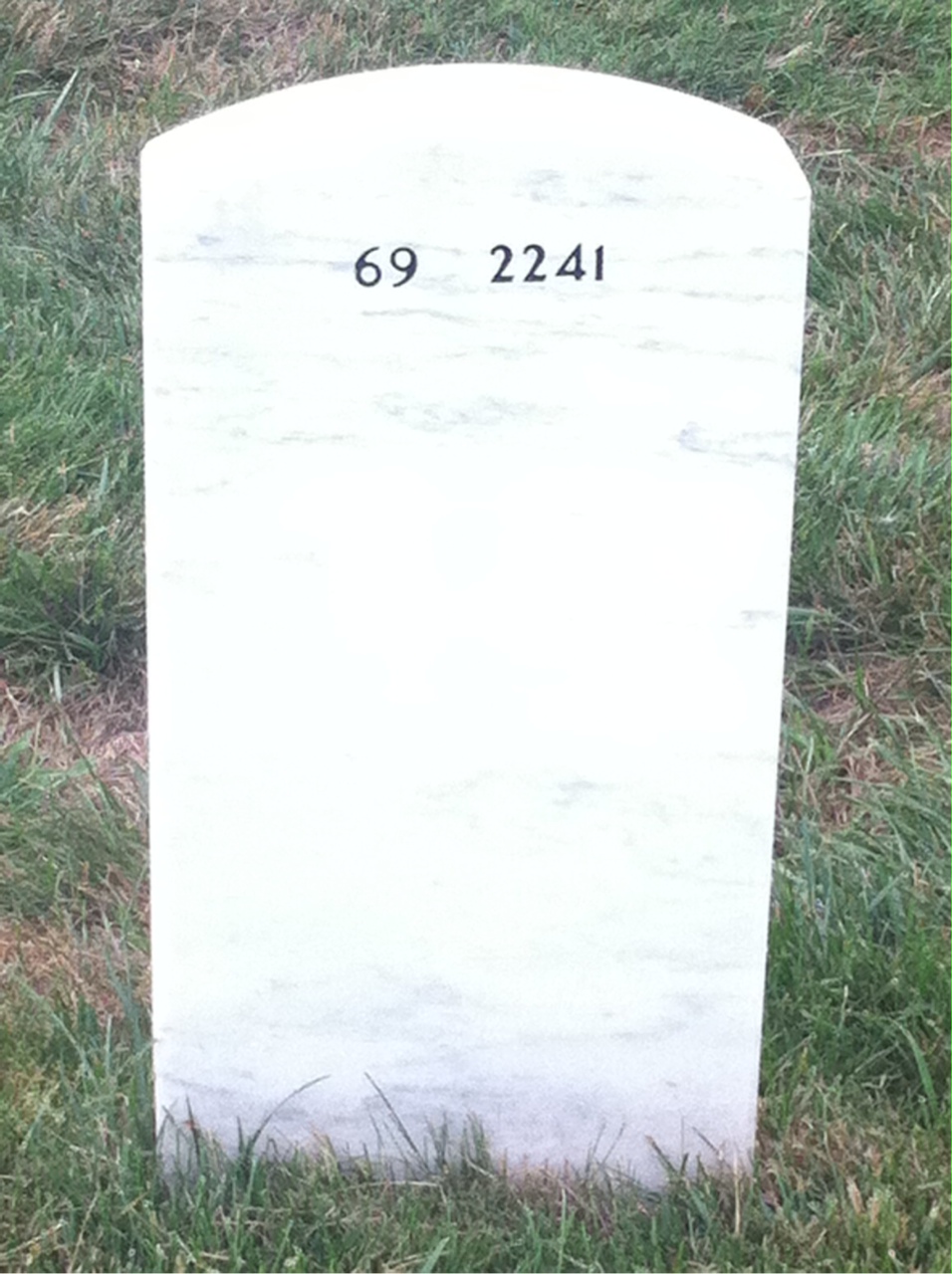 Back of headstone — Charles Hiden