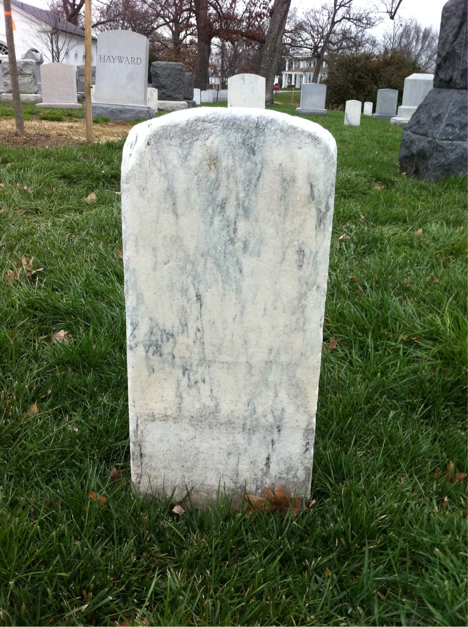 Back of headstone — Sylvanus Moore
