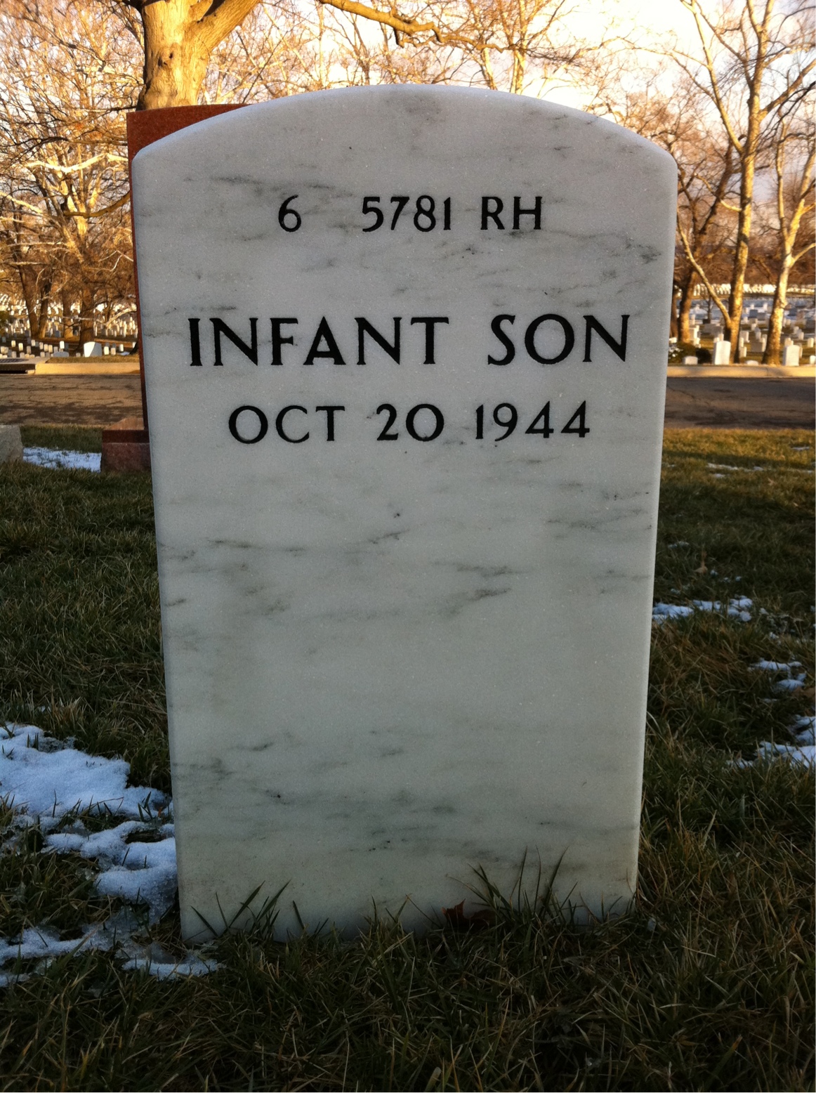 Back of headstone — Fred Patten
