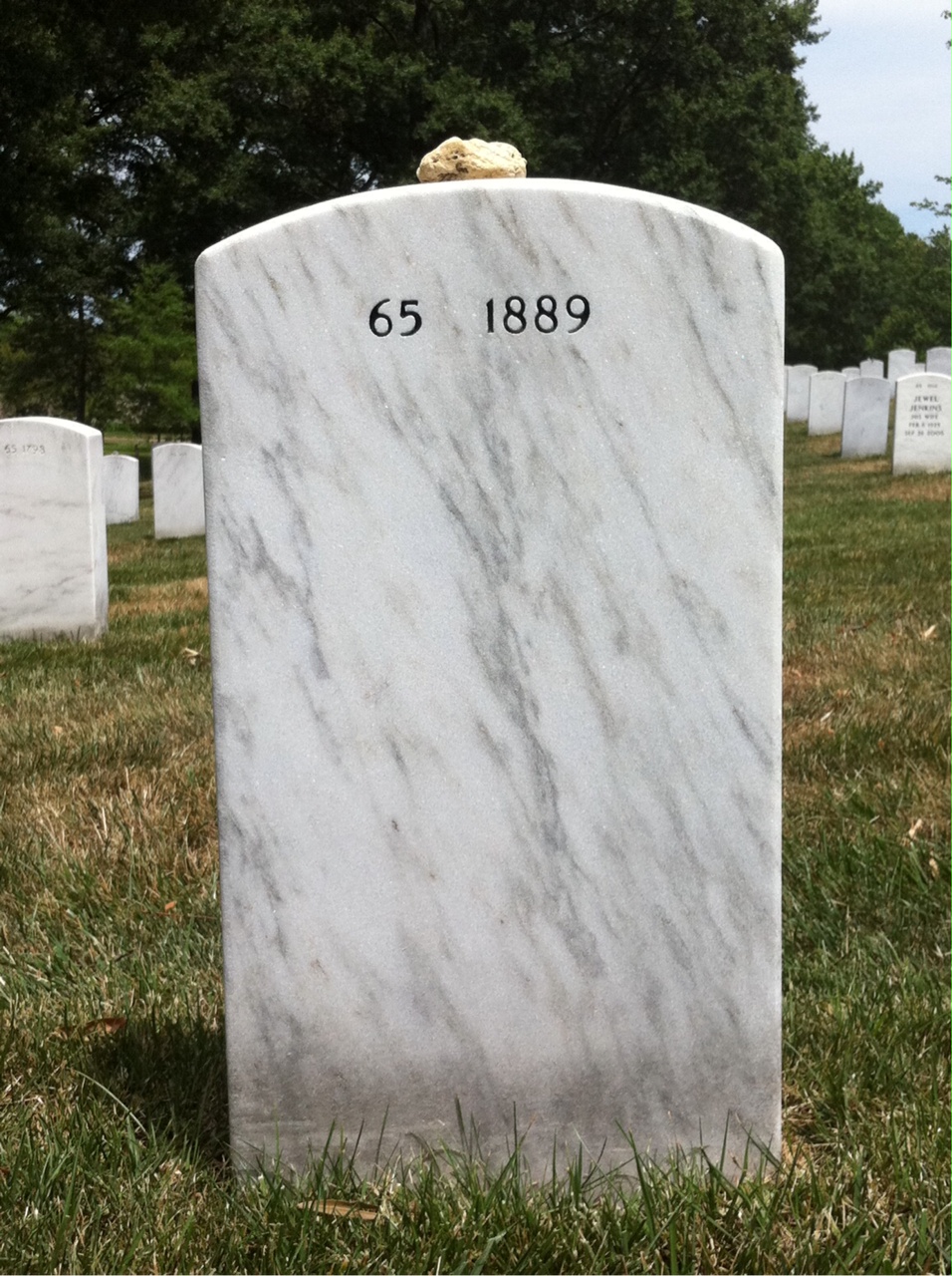 Back of headstone — William Atkinson