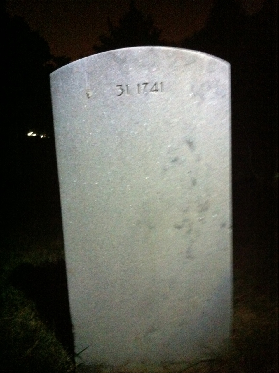 Back of headstone — Nellie Alexander