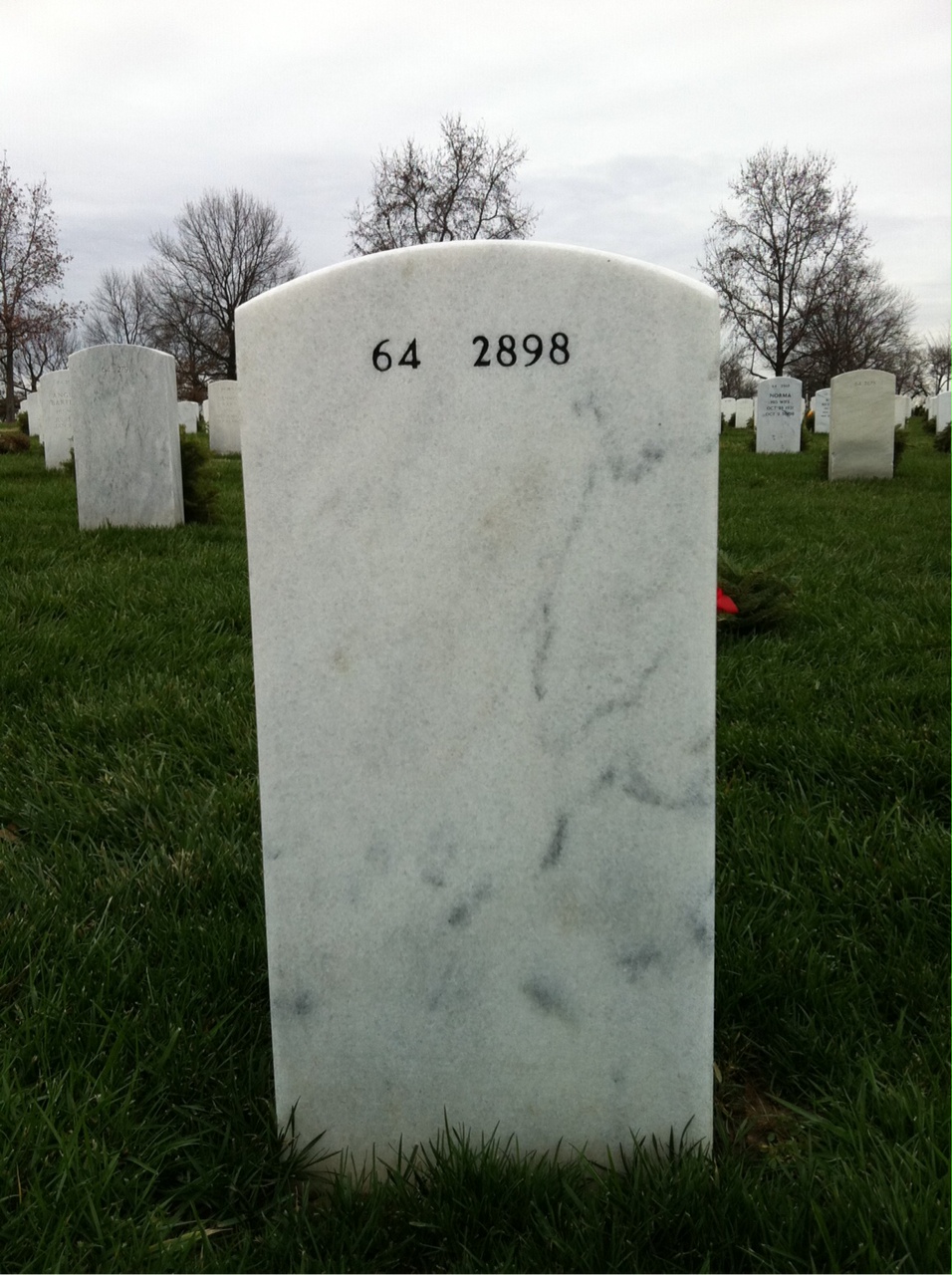Back of headstone — William Brailey