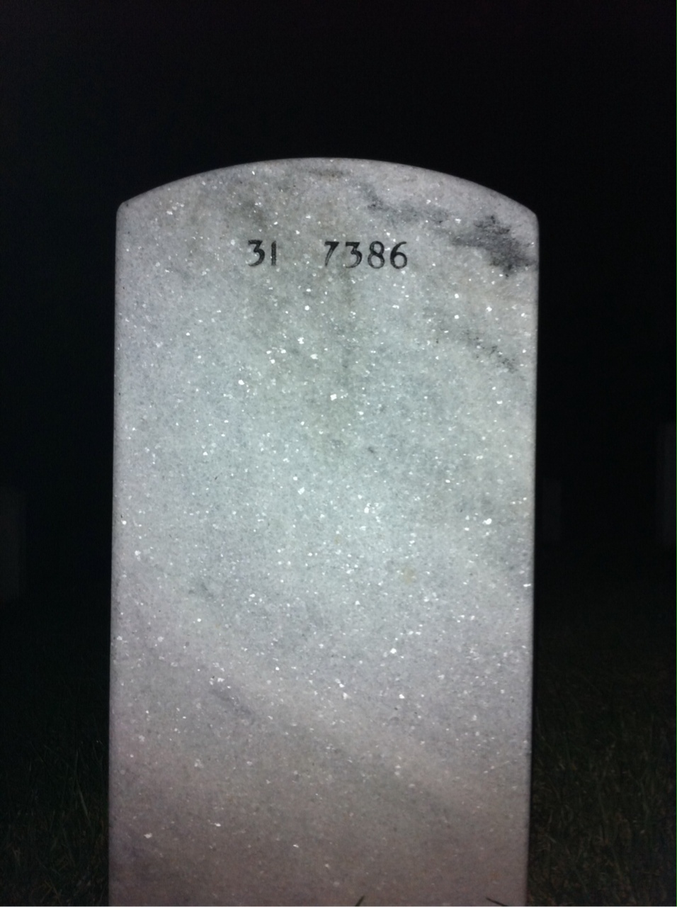 Back of headstone — Robert Morina