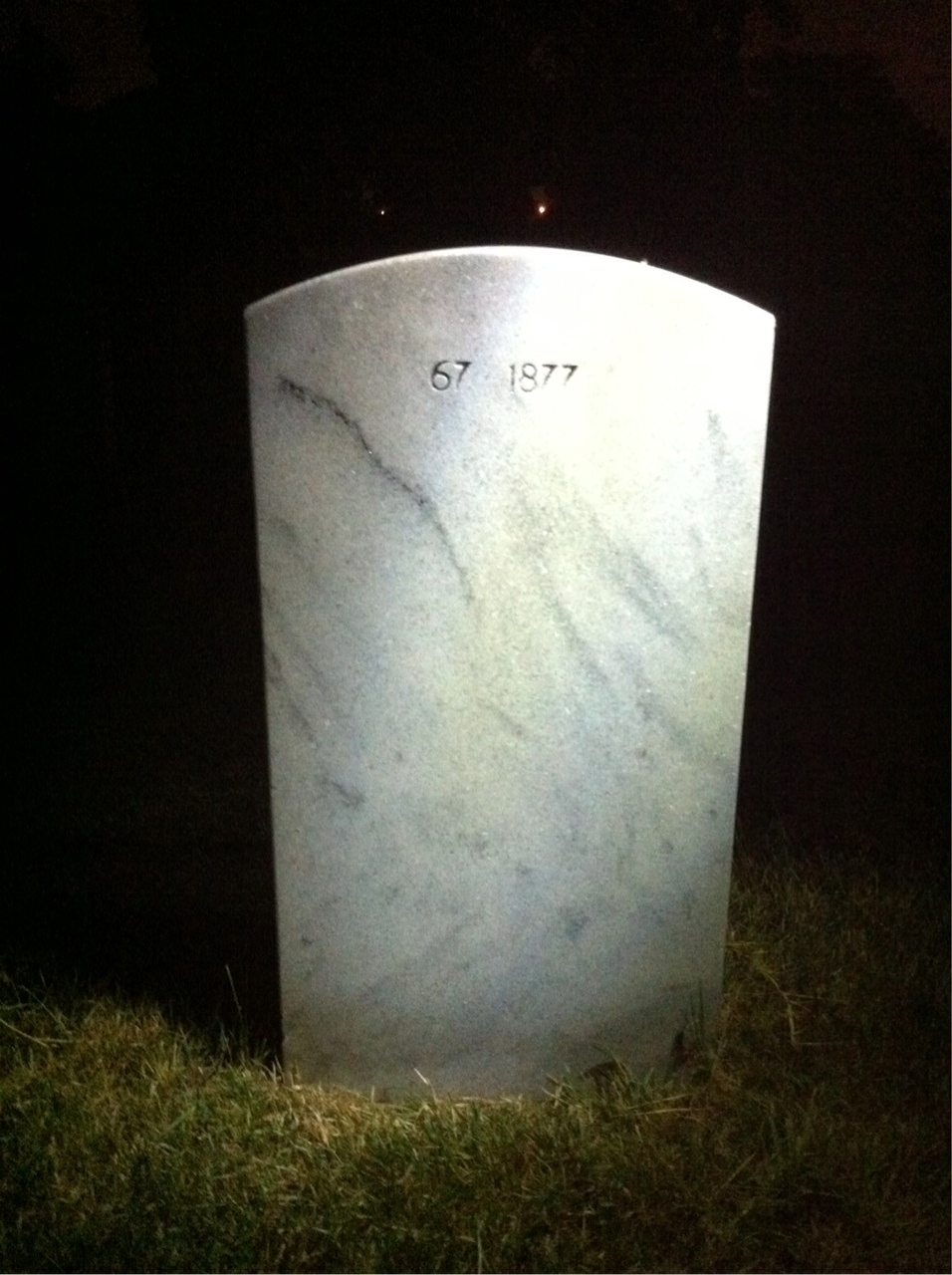 Back of headstone — John Rogers