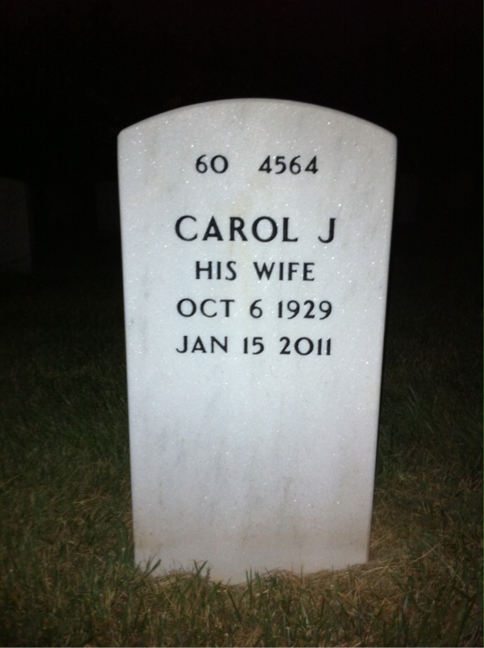 Back of headstone — Ernest Atwell