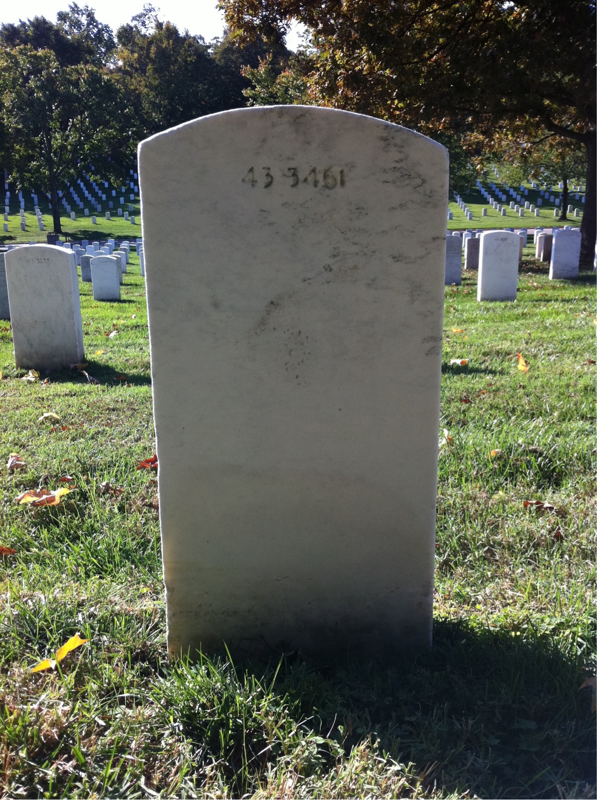Back of headstone — Robert Collins