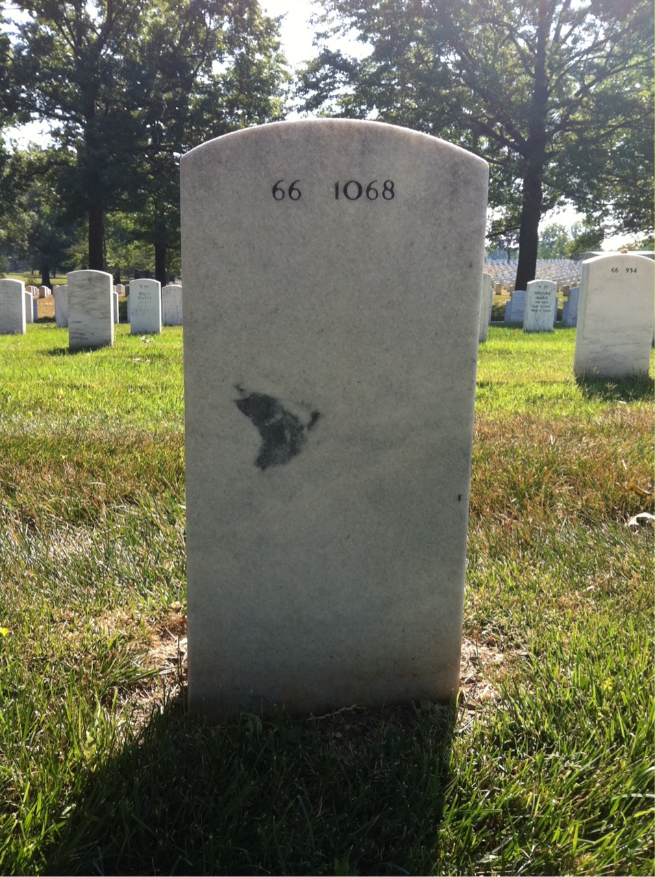 Back of headstone — John Pemberton