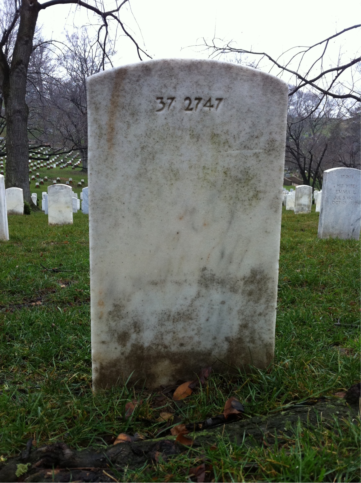 Back of headstone — Esther Bailey