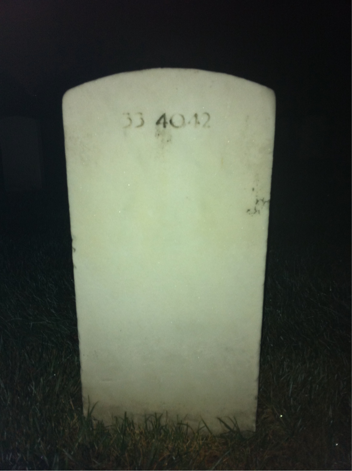 Back of headstone — Louie Allendar