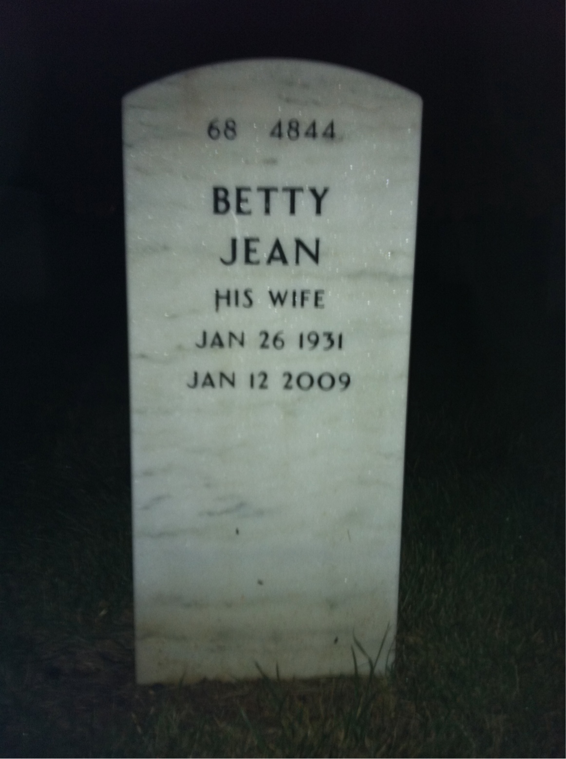 Back of headstone — James Paugh