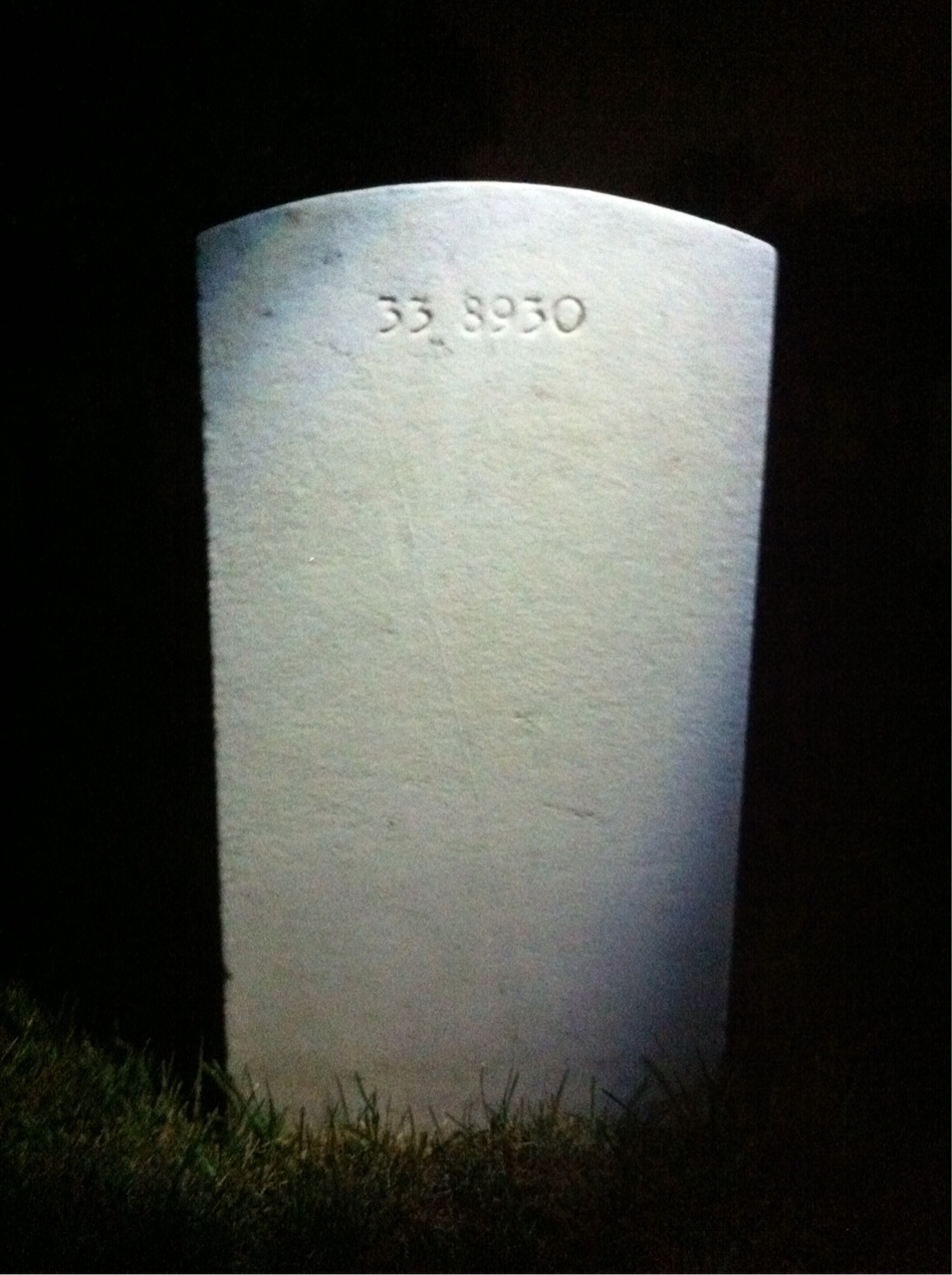 Back of headstone — Kenneth Montone