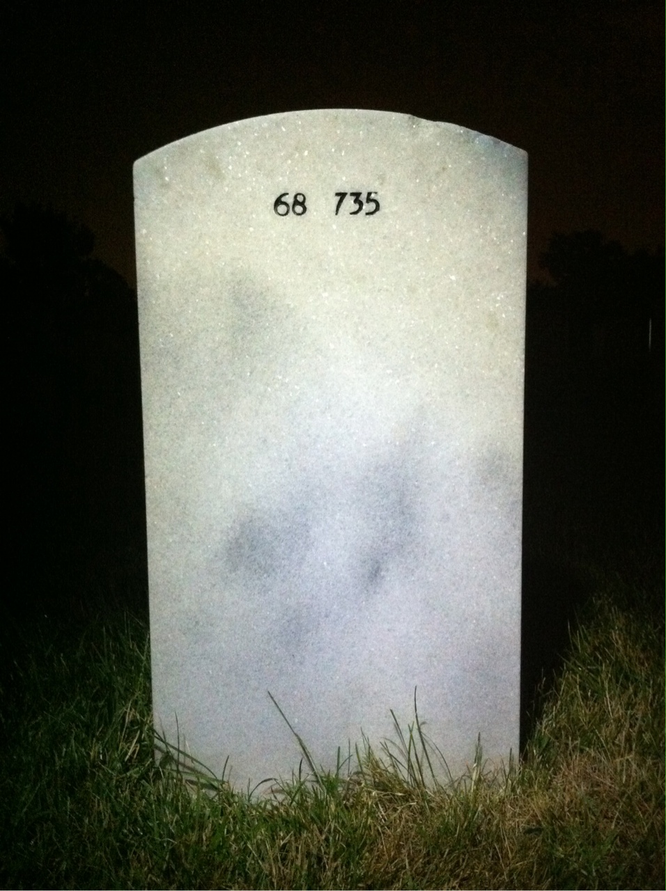 Back of headstone — Amos Aycock